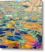Reflections Of Sunset Over The Lily Pond #2 Metal Print
