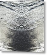 Reflections On The Beach, Sea Water Meets Symmetry Metal Print