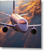 Regional Jet Climbing To Cruise Altitude Metal Print