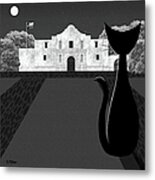 Remember The Alamo Cat Metal Print