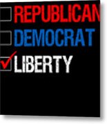 Republican Democrat Liberty Libertarian Metal Print