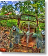 My Back Hurts 1947 Dodge Dump Truck Country Farm Scene Art Metal Print