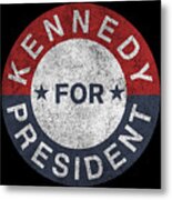 Retro Jfk Kennedy For President 1960 Metal Print