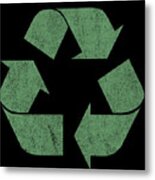 Retro Recycle Metal Print