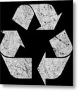 Retro Recycle Logo Metal Print