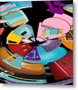 Retro Series - Appliances On The Spin Cycle Metal Print