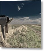 Return To Sender - A Mailbox At An Abandoned Rural Farm Homestead Metal Print