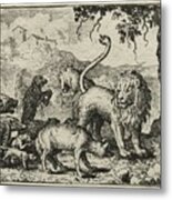 Reynard The Fox First Complaint Of The Wolf 1650 75 Allart Van Everdingen Metal Print