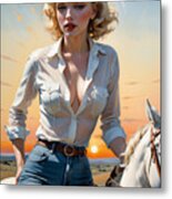 Riding Out With Marilyn Metal Print