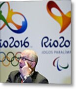 Rio 2016 Paralympic Games - Press Conference with International Paralympic Committee President Sir Philip Craven Metal Print