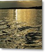 Sunset Ripples Metal Print