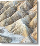 Ripples Of Eroded Stone At Zabriskie Point, Death Valley, California. Metal Print