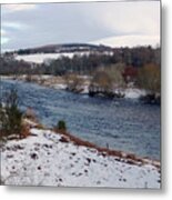 River Spey In February At Ballindalloch Metal Print