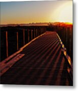 Road Into The Sunset Metal Print