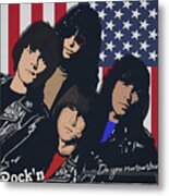 Rock N Roll Radio Metal Print