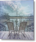Rocking On The Porch In Blues Metal Print