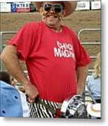 Rodeo Clown And His Chick Magnet Metal Print