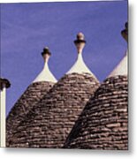 Roofs Of Trulli Houses - Earthy Metal Print