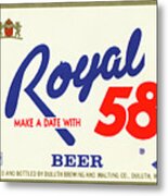 Royal 58 Label Metal Print