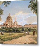 Rudolf Von Alt, View Of St.charles S Church And The Polytechnic Institute Metal Print