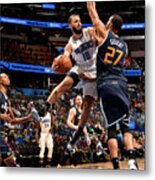 Rudy Gobert And Evan Fournier Metal Print