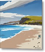 Rugged Beach Walk Metal Print