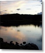 Ruidoso Lake Sunset Metal Print