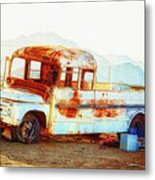 Rusted Abandoned Truck Metal Print
