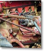 Rusted Tractor Engine Metal Print