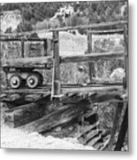 Rustic Mining Cart Metal Print