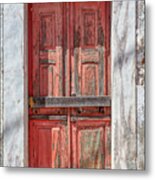 Rustic Red Door Of Estremoz Metal Print