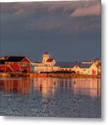 Rustico Harbor In The Summer Golden Hour Metal Print