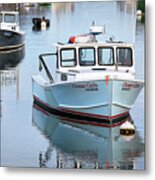 Rye Harbor Reflections Metal Print