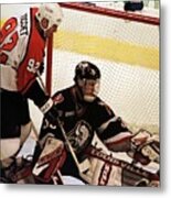 Sabres V Flyers Hasek Metal Print