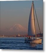 Sail Rainier Metal Print