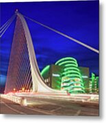 Samuel Beckett Bridge And National Conference Centre / Dublin Metal Print