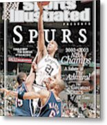 San Antonio Spurs Tim Duncan, 2003 Nba Finals Sports Illustrated Cover Metal Print