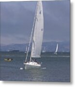 San Francisco Bay Sailing Metal Print