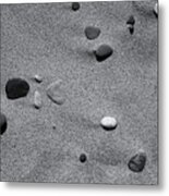 Sand And Stones Random 1 Mono Metal Print