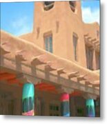 Santa Fe Adobe Metal Print