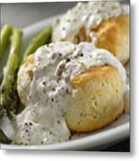 Sausage Gravy And Biscuits Metal Print