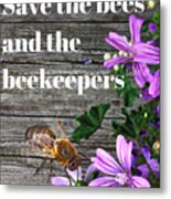 Save The Bee Metal Print