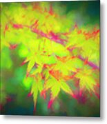 Scarlet Tipped Leaves Metal Print