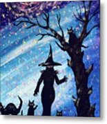 Scary Halloween Shadows Metal Print