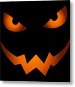 Scary Jack O Lantern Pumpkin Face Halloween Costume Metal Print