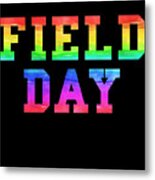 School Field Day Rainbow Jersey Metal Print