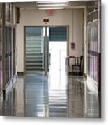 Schools Closed Empty Hallway Metal Print