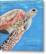 Sea Turtle Metal Print