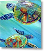 Sea Turtle Celebration Metal Print