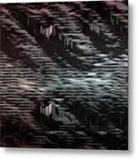 Seamless Retro Vhs Scanlines Or Tv Signal Static Noise Pattern With Wind Effect Television Screen Or Video Game Pixel Glitch Damage Background Texture Vintage Analog Grunge Dystopiacore Backdrop Metal Print
